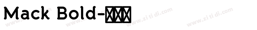 Mack Bold字体转换